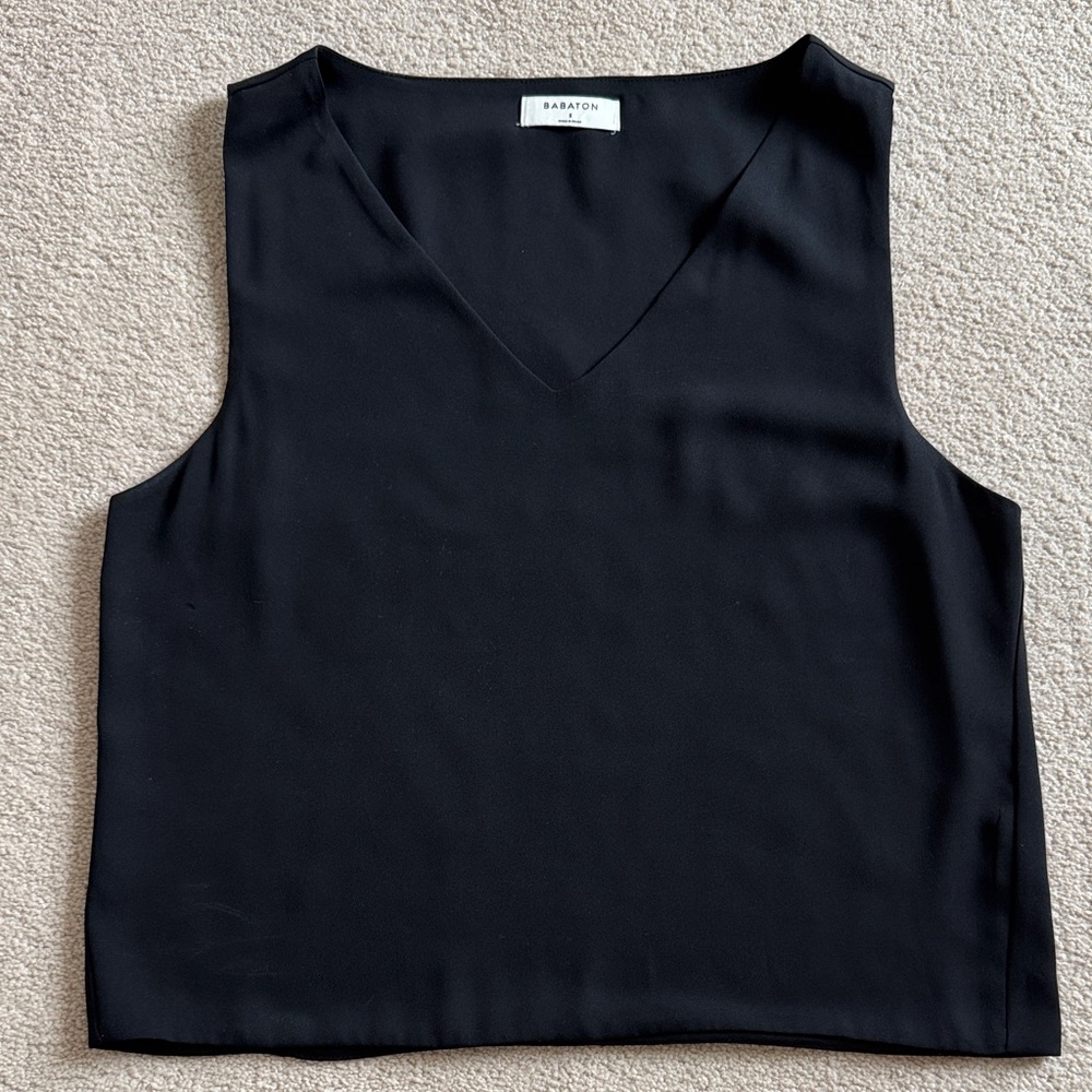 Babaton Black V-Neck Tank Camisole